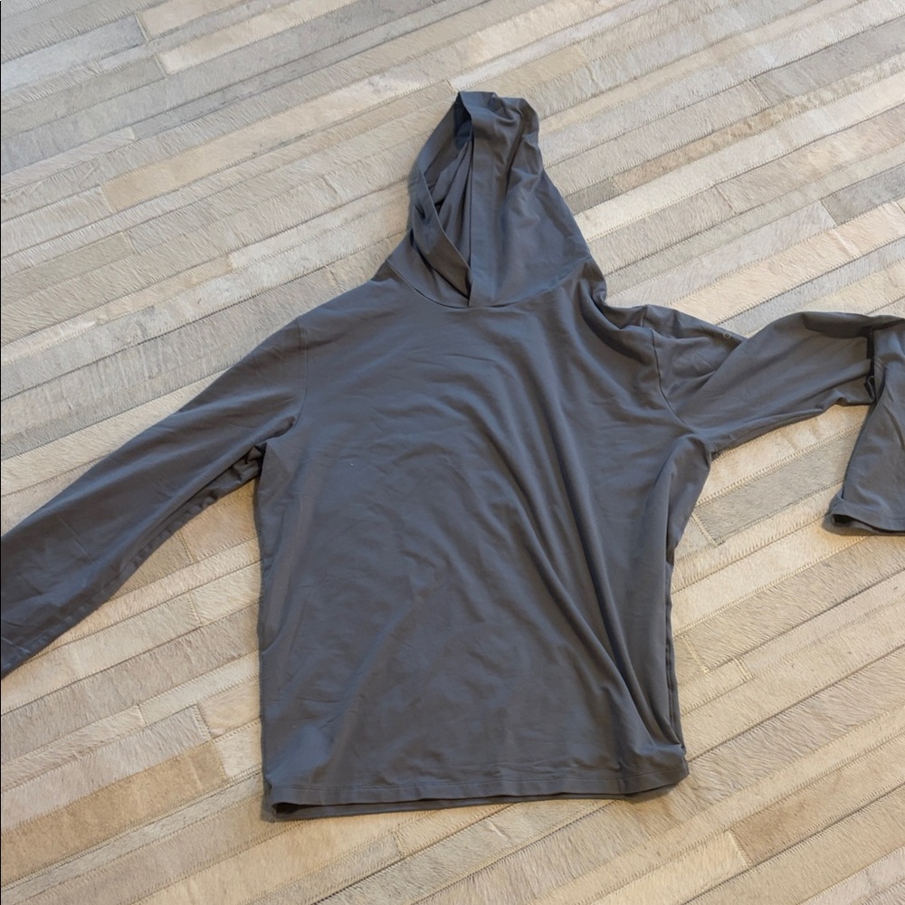 ALO Yoga Steel Gray Conquer Reform Hoodie Large